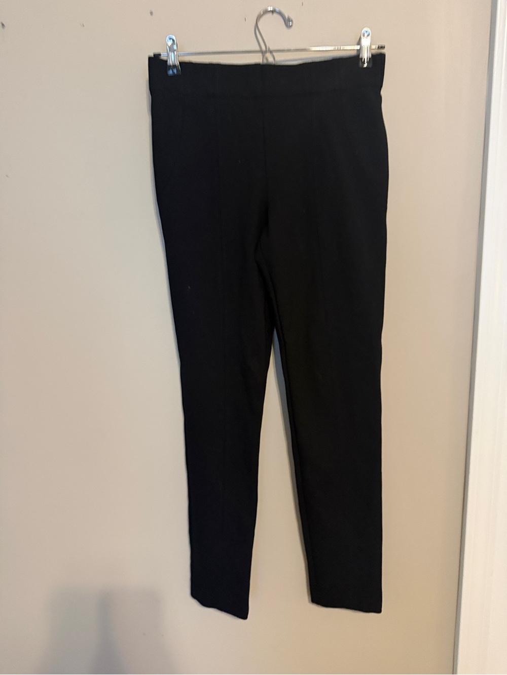 Classic Black Women's Pull-On Slim Pants